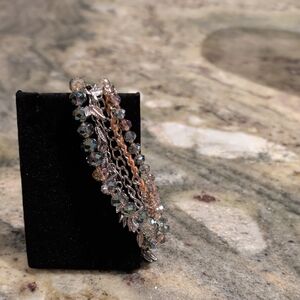 Cookie Lee Silver and Gold Crystal Bracelet